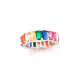 Multi-Colour CZ Crystal Ring