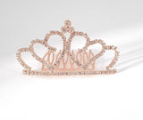 Girls Rhinestone Tiara Comb | Gold