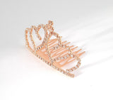 Girls Rhinestone Tiara Comb | Gold