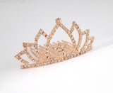 Girls Rhinestone Tiara Comb | Gold