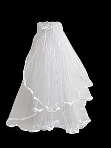 Children's Communion Veil with Satin Trim