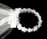 Flower Crown Veil with Comb