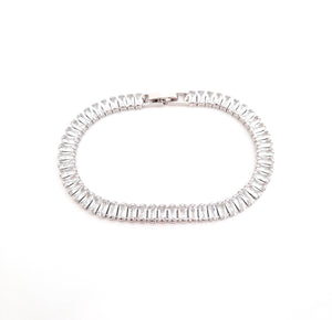 Baguette Cubic Zirconia Tennis Bracelet