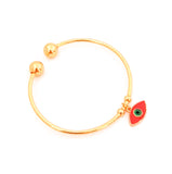 Evil Eye Bangle | Gold Plated