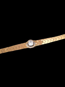 Watchband Bracelet with Clear Center Crystal