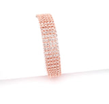 Rose Gold Rhinestone Bracelet | Five Row