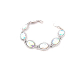 AB Stone Oval Shape Crystal Bracelet