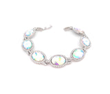 AB Stone Oval Shape Crystal Bracelet