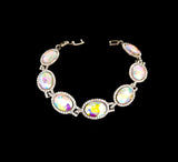 AB Stone Oval Shape Crystal Bracelet