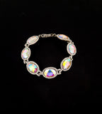 AB Stone Oval Shape Crystal Bracelet