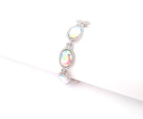 AB Stone Oval Shape Crystal Bracelet