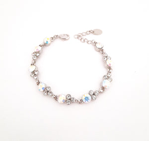 Simple Crystal and AB Stone Bracelet