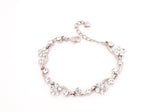 Simple Crystal Bracelet with Flower Detail