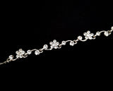 Simple Crystal Bracelet with Flower Detail