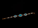 Turkish Bracelet with Rhinestone and Turquoise Stones