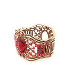 Gold Bangle Bracelet with Intricate Detail