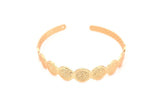 Womens Coin Bangle | Gold Plated