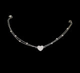 Womens 925 Silver Bracelet with Heart