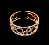 Rose Gold Slide-On Rhinestone Bracelet