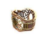 Gold Bangle Bracelet with Intricate Detail